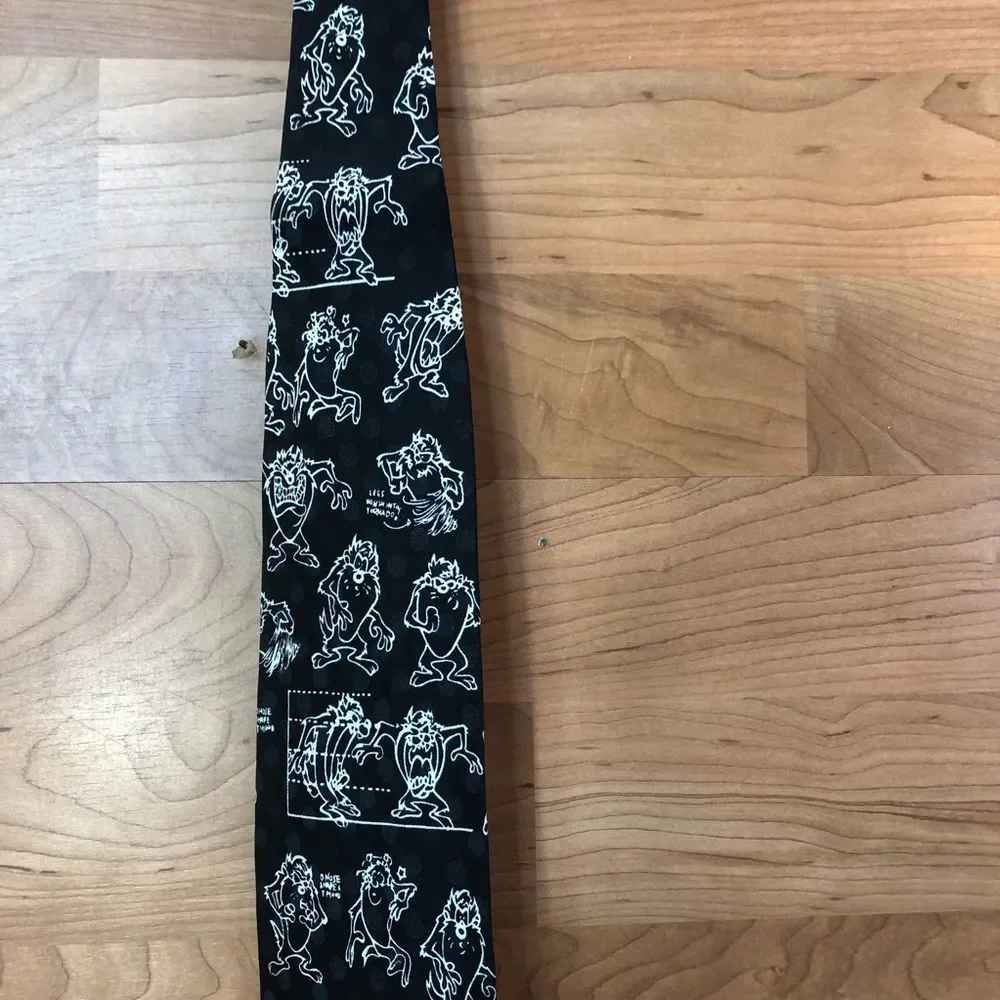 Vintage Looney Tunes Mania 1994 Taz Warner Bros. Tie
